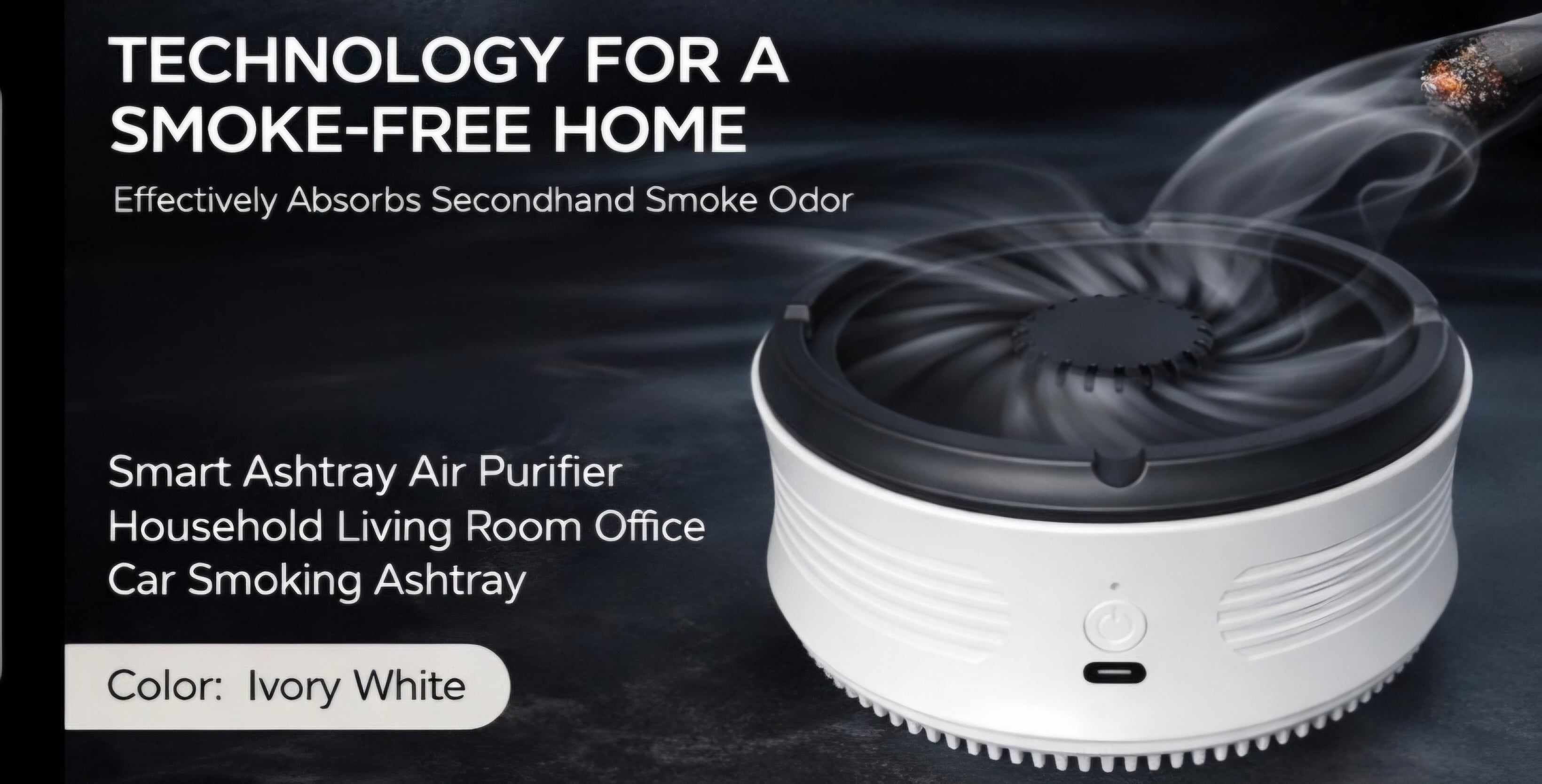 Smart Ashtray Air Purifier – Smoke-Free Indoor Solution